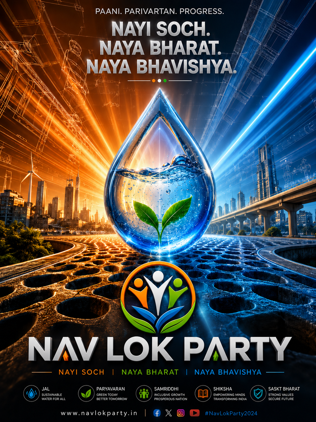 Nav Lok Party Official Campaign Poster